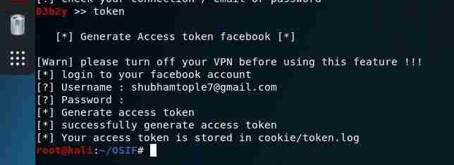 generate access token for facebook