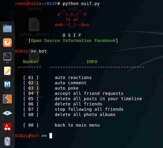 extract facebook account data