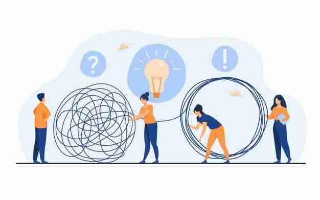 problem solving vector art